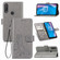 Alcatel 1S - 2020 Four-leaf Clasp Embossed Buckle Mobile Phone Protection Leather Case with Lanyard & Card Slot & Wallet & Holder Function - Gray