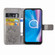 Alcatel 1S - 2020 Four-leaf Clasp Embossed Buckle Mobile Phone Protection Leather Case with Lanyard & Card Slot & Wallet & Holder Function - Gray