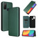 alcatel 1S - 2021 Carbon Fiber Texture Horizontal Flip TPU + PC + PU Leather Case with Card Slot - Green