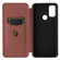 alcatel 1S - 2021 Carbon Fiber Texture Horizontal Flip TPU + PC + PU Leather Case with Card Slot - Brown