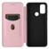 alcatel 1S - 2021 Carbon Fiber Texture Horizontal Flip TPU + PC + PU Leather Case with Card Slot - Pink