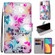 Alcatel 3L 2021 Coloured Drawing Cross Texture Horizontal Flip PU Leather Case with Holder & Card Slots & Wallet & Lanyard - Gradient Colorful Flower