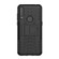 Alcatel 3L - 2020 Tire Texture Shockproof TPU + PC Protective Case with Holder - Black
