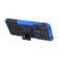 Alcatel 3L - 2020 Tire Texture Shockproof TPU + PC Protective Case with Holder - Blue