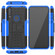 Alcatel 3L - 2020 Tire Texture Shockproof TPU + PC Protective Case with Holder - Blue