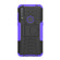 Alcatel 3L - 2020 Tire Texture Shockproof TPU + PC Protective Case with Holder - Purple