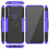 Alcatel 3L - 2020 Tire Texture Shockproof TPU + PC Protective Case with Holder - Purple