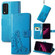 T-Mobile REVVL V+ 5G Four-leaf Clasp Embossed Buckle Mobile Phone Protection Leather Case with Lanyard & Card Slot & Wallet & Bracket Function - Blue T-Mobile REVVL V+ 5G Four-leaf Clasp Embossed Buckle Mobile Phone Protection Leather Case with Lanyard & Card Slot & Wallet & Bracket Function - Blue