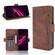 T-Mobile REVVL V+ 5G Skin Feel Calf Pattern Horizontal Flip Leather Case with Holder & Card Slots & Photo Frame - Brown