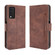 T-Mobile REVVL V+ 5G Skin Feel Calf Pattern Horizontal Flip Leather Case with Holder & Card Slots & Photo Frame - Brown