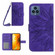 T-Mobile Revvl 6 5G Skin Feel Sun Flower Pattern Flip Leather Phone Case with Lanyard - Dark Purple