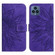 T-Mobile Revvl 6 5G Skin Feel Sun Flower Pattern Flip Leather Phone Case with Lanyard - Dark Purple