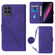 T-Mobile Revvl 6 Pro 5G Crossbody 3D Embossed Flip Leather Phone Case - Purple