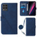 T-Mobile Revvl 6 Pro 5G Crossbody 3D Embossed Flip Leather Phone Case - Blue
