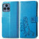 T-Mobile REVVL 6 5G Four-leaf Clasp Embossed Buckle Leather Phone Case - Blue
