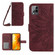 T-Mobile Revvl 6 Pro 5G Skin Feel Sun Flower Pattern Flip Leather Phone Case with Lanyard - Wine Red
