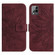 T-Mobile Revvl 6 Pro 5G Skin Feel Sun Flower Pattern Flip Leather Phone Case with Lanyard - Wine Red