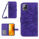 T-Mobile Revvl 6 Pro 5G Skin Feel Sun Flower Pattern Flip Leather Phone Case with Lanyard - Dark Purple