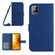 T-Mobile Revvl 6 Pro 5G Skin Feel Sun Flower Pattern Flip Leather Phone Case with Lanyard - Dark Blue
