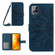 T-Mobile Revvl 6 Pro 5G Skin Feel Sun Flower Pattern Flip Leather Phone Case with Lanyard - Inky Blue