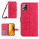 T-Mobile Revvl 6 Pro 5G Skin Feel Sun Flower Pattern Flip Leather Phone Case with Lanyard - Rose Red