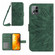 T-Mobile Revvl 6 Pro 5G Skin Feel Sun Flower Pattern Flip Leather Phone Case with Lanyard - Green