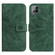 T-Mobile Revvl 6 Pro 5G Skin Feel Sun Flower Pattern Flip Leather Phone Case with Lanyard - Green