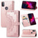 T-Mobile Revvl 4 Mandala Flower Embossed Horizontal Flip Leather Case with Holder & Three Card Slots & Wallet & Lanyard - Rose Gold