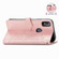 T-Mobile Revvl 4 Mandala Flower Embossed Horizontal Flip Leather Case with Holder & Three Card Slots & Wallet & Lanyard - Rose Gold