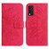 T-Mobile Revvl V+ 5G Skin Feel Sun Flower Pattern Flip Leather Phone Case with Lanyard - Rose Red