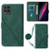 T-Mobile Revvl 6 Pro 5G Crossbody 3D Embossed Flip Leather Phone Case - Dark Green