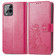 T-Mobile Revvl 6 Pro 5G Four-leaf Clasp Embossed Buckle Leather Phone Case - Magenta