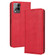 T-Mobile REVVL 6 Pro 5G Magnetic Buckle Retro Texture Leather Phone Case - Red