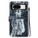 Google Pixel 8 Crystal Texture Colored Drawing Leather Phone Case - Cat Tiger Reflection