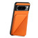 Google Pixel 8 Denior Calf Texture Holder Electroplating Phone Case - Orange