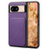 Google Pixel 8 Denior Calf Texture Holder Electroplating Phone Case - Purple