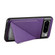 Google Pixel 8 Denior Calf Texture Holder Electroplating Phone Case - Purple