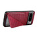Google Pixel 8 Denior Crocodile Texture Holder Electroplating Phone Case - Red