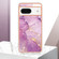 Google Pixel 8 Electroplating Marble Dual-side IMD Phone Case - Purple 001
