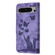 Google Pixel 8 Pro Butterfly Cat Embossing Flip Leather Phone Case - Purple