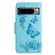 Google Pixel 8 Pro Butterfly Embossed Flip Leather Phone Case - Blue