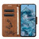 Google Pixel 8 Pro Butterfly Embossed Flip Leather Phone Case - Brown