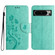 Google Pixel 8 Pro Butterfly Flower Pattern Flip Leather Phone Case - Green