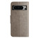 Google Pixel 8 Pro Butterfly Flower Pattern Flip Leather Phone Case - Grey