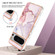 Google Pixel 8 Pro Electroplating Marble Dual-side IMD Phone Case - Rose Gold 005