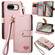 Google Pixel 8 Pro Love Zipper Lanyard Leather Phone Case - Pink