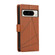 Google Pixel 8 Pro PU Genuine Leather Texture Embossed Line Phone Case - Brown