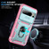 Google Pixel 8 Pro Sliding Camshield TPU + PC Phone Case with Holder - Green+Pink