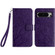 Google Pixel 8 Pro Tree Birds Embossed Pattern Leather Phone Case - Purple