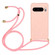 Google Pixel 8 Pro Wheat Straw Material + TPU Protective Case with Lanyard - Pink